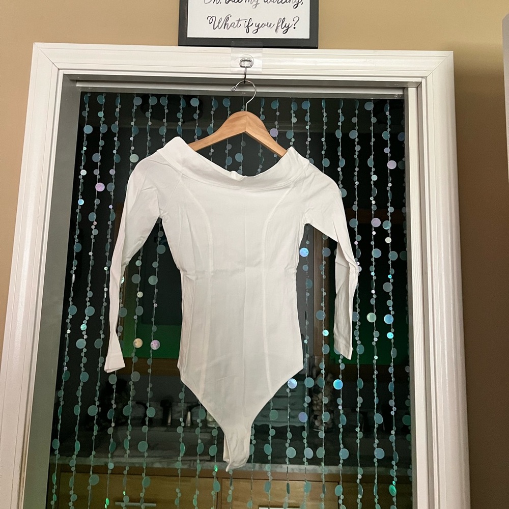 Free People ivory Bodysuit size XS